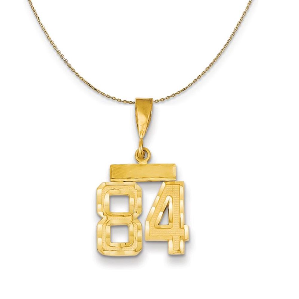 14k Yellow Gold, Varsity, Sm D/C Necklace Number 84 - 30 Inch